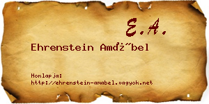 Ehrenstein Amábel névjegykártya
